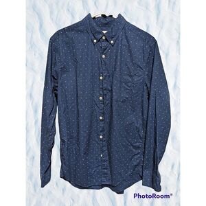 Men's American Eagle Navy Blue‎ Polka Dot Size M